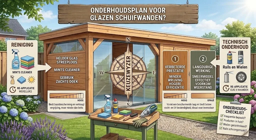 hoe onderhoud ik mijn glazen schuifwanden